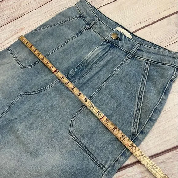 ba&sh Faded Denim Lady Skirt Midi Size 3 = US Large - Picture 7 of 12